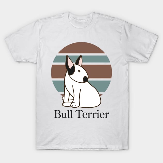 Cute Dogs illustrations - Bull Terrier T-Shirt by MariOyama